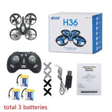 Load image into Gallery viewer, H36 Mini Drone RC Drone Quadcopters Headless Mode One Key Return RC Helicopter