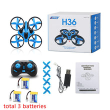 Load image into Gallery viewer, H36 Mini Drone RC Drone Quadcopters Headless Mode One Key Return RC Helicopter