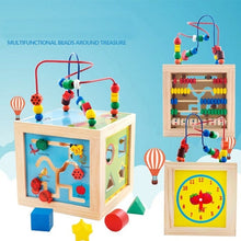 Load image into Gallery viewer, 5-1 Play Methods Colorful Wooden Playing Funny Toy Large Around Beads Educational Toy