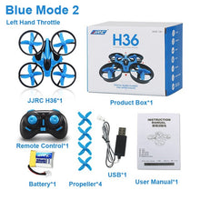 Load image into Gallery viewer, H36 Mini Quadcopter 2.4G 4CH 6-Axis Speed 3D Flip Headless Mode RC Drone