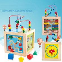 Load image into Gallery viewer, 5-1 Play Methods Colorful Wooden Playing Funny Toy Large Around Beads Educational Toy