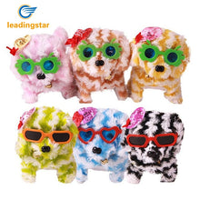 Load image into Gallery viewer, Electric Stuffed Striped Toy Dog with Glasses