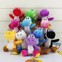 Load image into Gallery viewer, 10cm Super Mario Bros Yoshi Stuffed Plush Toys With Keychain Pendant