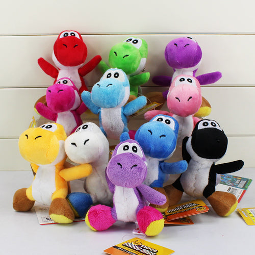 10cm Super Mario Bros Yoshi Stuffed Plush Toys With Keychain Pendant