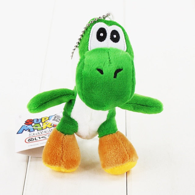 10cm Super Mario Bros Yoshi Stuffed Plush Toys With Keychain Pendant