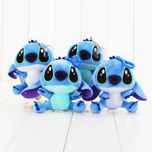 Load image into Gallery viewer, 10cm Lilo Stitch Plush Toys Dolls with sucker keychain