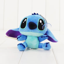 Load image into Gallery viewer, 10cm Lilo Stitch Plush Toys Dolls with sucker keychain