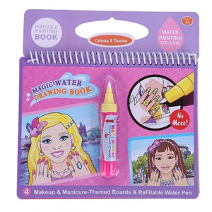 10 Color Magic Water Drawing & Coloring Book Doodle with Magic Pen