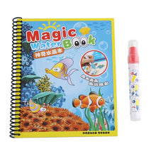 Load image into Gallery viewer, 10 Color Magic Water Drawing &amp; Coloring Book Doodle with Magic Pen