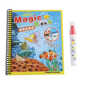 10 Color Magic Water Drawing & Coloring Book Doodle with Magic Pen