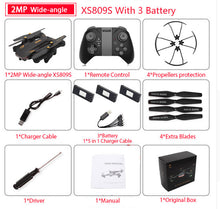 Load image into Gallery viewer, VISUO XS809S Foldable Selfie Drone with Wide Angle 2MP HD Camera WiFi FPV XS809HW Upgraded RC Quadcopter Helicopter Mini Drone