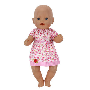 Doll Dress Fit For 43cm Baby Born Zapf Doll and 17inch Doll Accessories