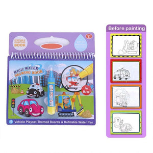 Magic Water Drawing & Coloring Book Doodle with Magic Pen