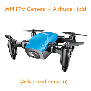 S9HW Mini Drone With Camera HD S9 No Camera Foldable RC Quadcopter Altitude Hold WiFi FPV Micro Pocket Drone