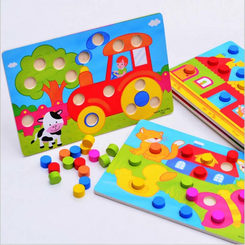 Wooden Color Cognition Board Montessori Educational