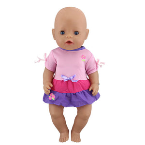 Doll Dress Fit For 43cm Baby Born Zapf Doll and 17inch Doll Accessories