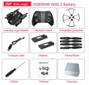 Quadcopter Mini Foldable Selfie Drone with Wifi with Camera Altitude Hold RC