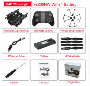 Quadcopter Mini Foldable Selfie Drone with Wifi with Camera Altitude Hold RC