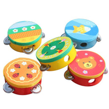 Load image into Gallery viewer, Children Musical Instrument Wooden Drum Hand Bells