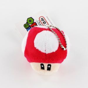 10 Styles 6cm Super Mario Plush Keychain Toad Mushroom