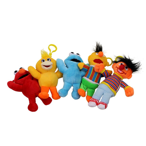 13cm 5 Styles Sesame Street Plush Keychain Toys