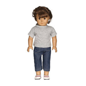 Casual T-shirt Jeans Outfit For 18 inch Girl Doll