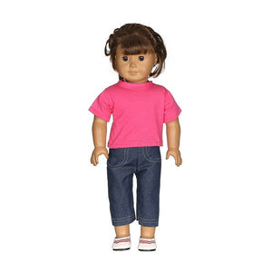 Casual T-shirt Jeans Outfit For 18 inch Girl Doll