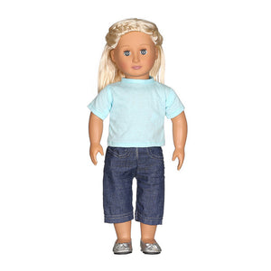 Casual T-shirt Jeans Outfit For 18 inch Girl Doll