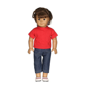 Casual T-shirt Jeans Outfit For 18 inch Girl Doll