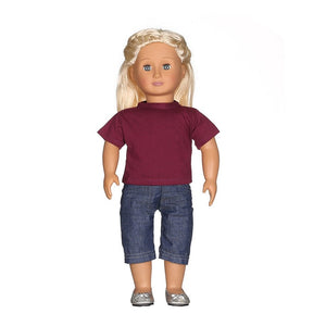 Casual T-shirt Jeans Outfit For 18 inch Girl Doll