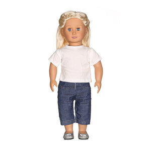 Casual T-shirt Jeans Outfit For 18 inch Girl Doll