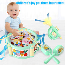 Load image into Gallery viewer, Hot Selling 4pcs Children Toy Instruments Kit Drum Small Sand Hammer Horn