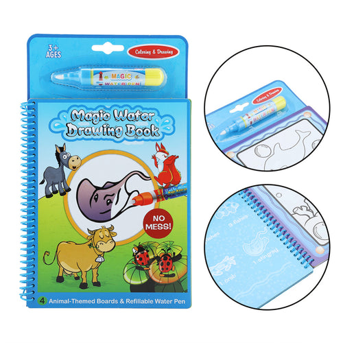 Magic Water Drawing & Coloring Book Doodle with Magic Pen