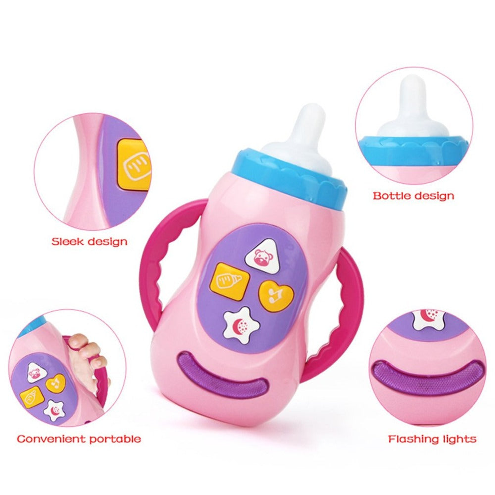 Safe Sound Music Light Milk Bottle Learning Musical Feeding Toy