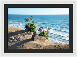 Shadows On The Sand - Framed Print