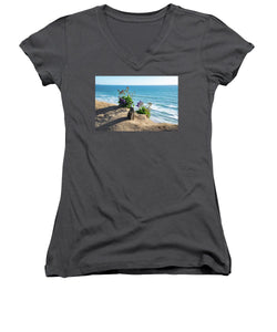 Shadows On The Sand - Women's V-Neck