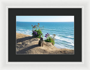 Shadows On The Sand - Framed Print