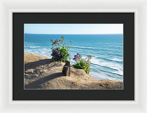 Shadows On The Sand - Framed Print