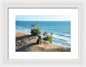 Shadows On The Sand - Framed Print