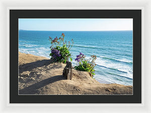 Shadows On The Sand - Framed Print