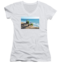 Shadows On The Sand - Women's V-Neck