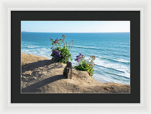 Shadows On The Sand - Framed Print